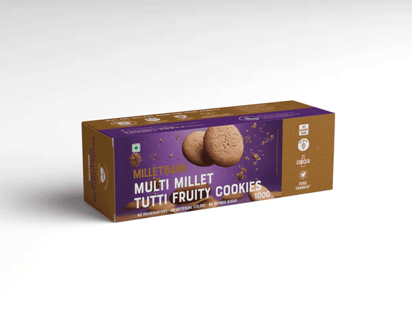 Multi Millet Tutti Fruity Cookies 100g (Millet Bank)